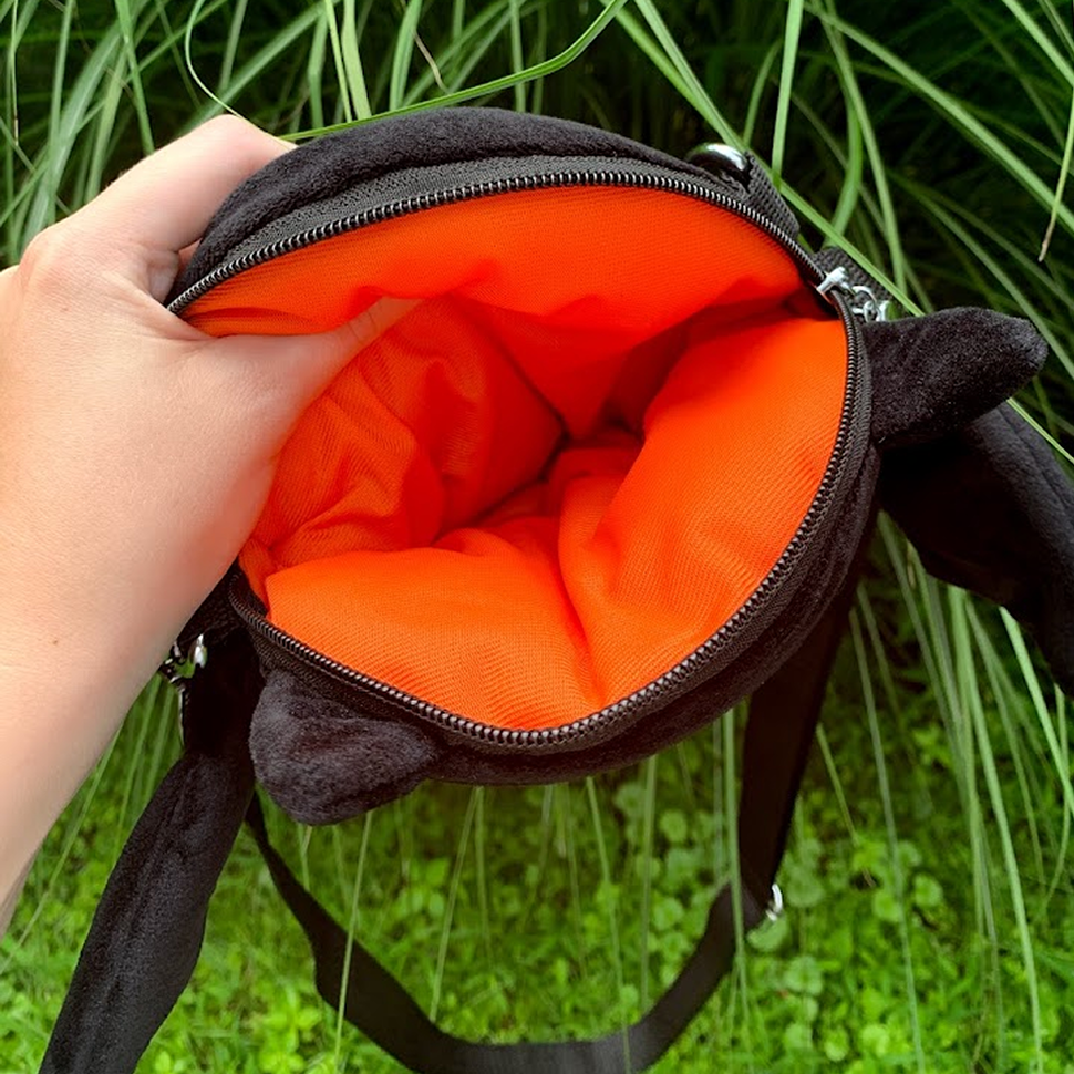 Plush Batty Backpack/Crossbody Mini Bag