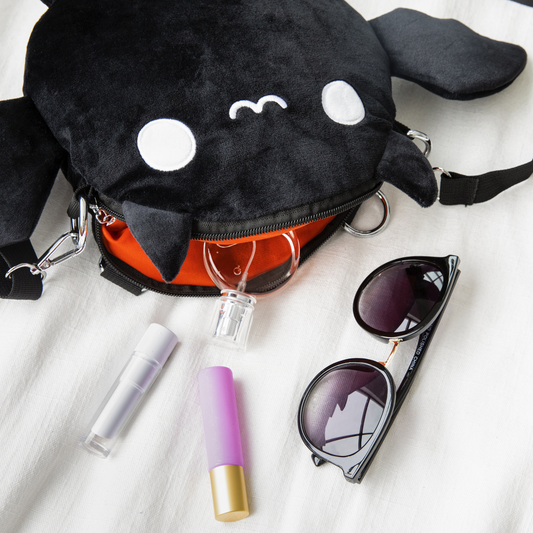 Plush Batty Backpack/Crossbody Mini Bag