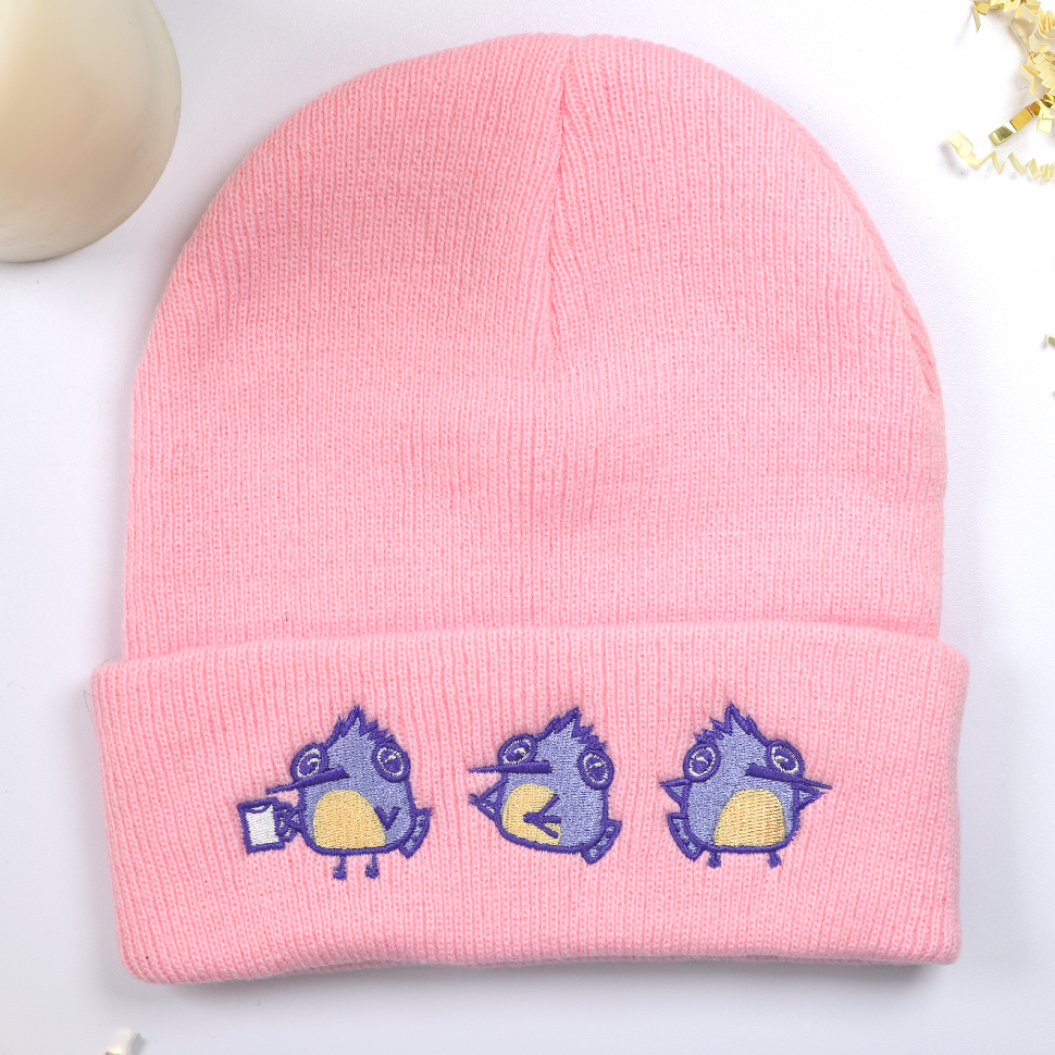 Fish the Bird Pink Beanie