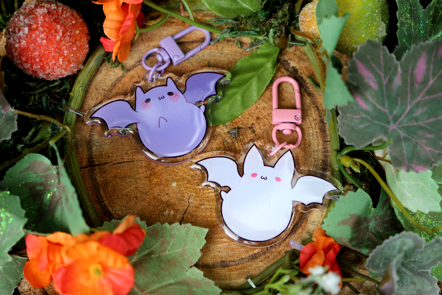 Batty and Breezy Acrylic Charms