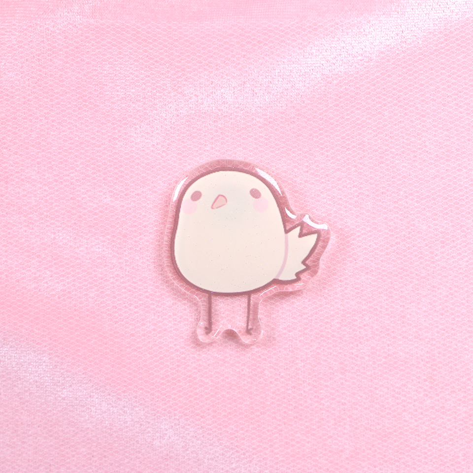 Bean Leg the Bird Acrylic Pin