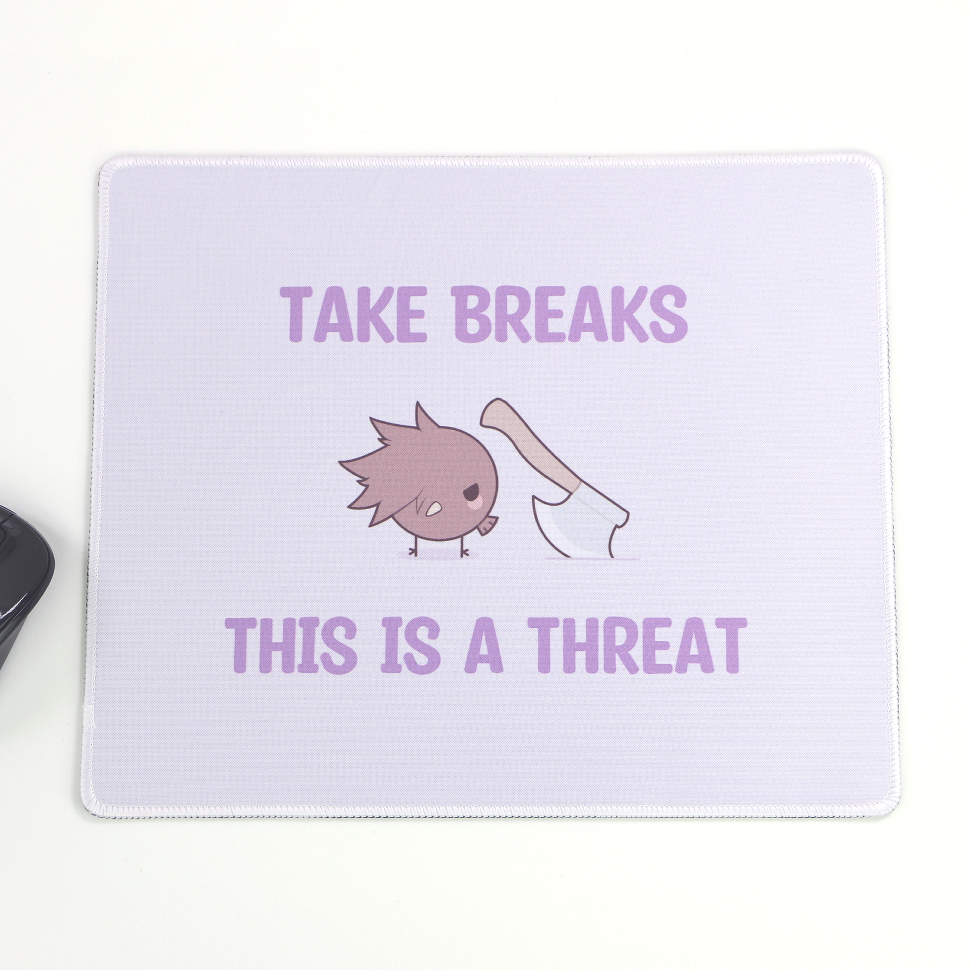 Take Breaks Ean the Bird Mousepad