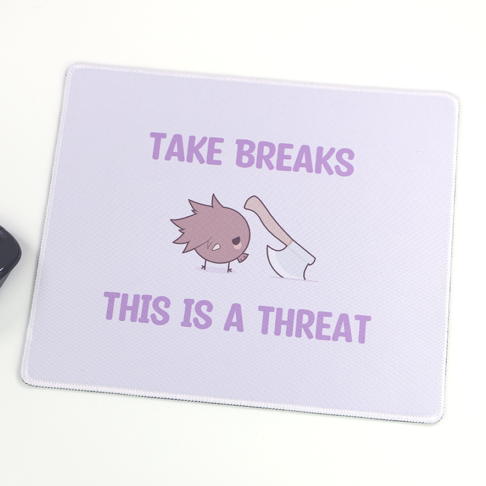 Take Breaks Ean the Bird Mousepad