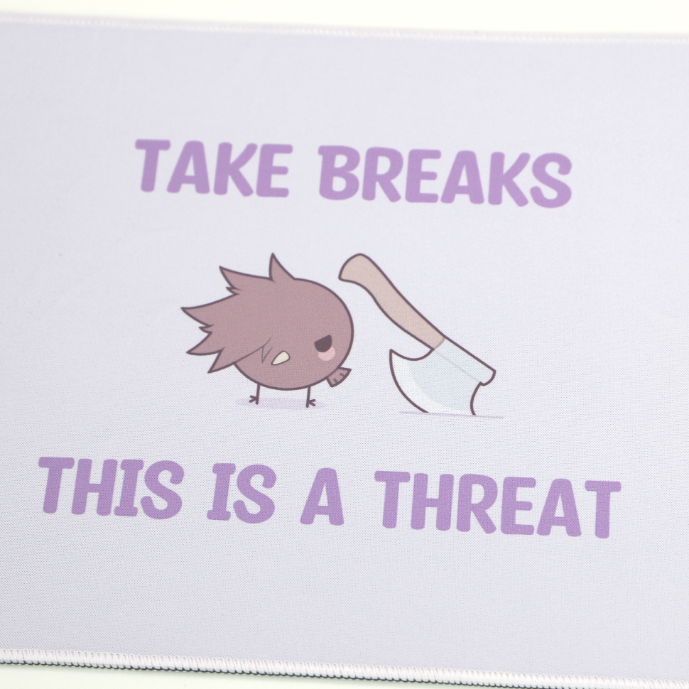 Take Breaks Ean the Bird Mousepad